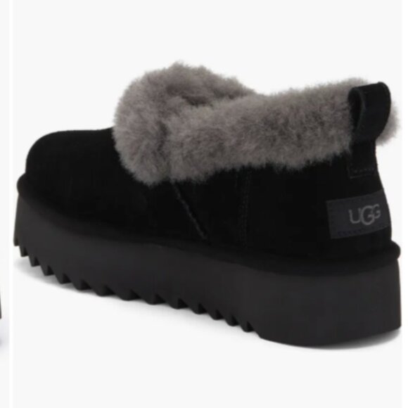 UGG Women Nita Genuine Shearling Slipper Black Size 12 - Picture 3 of 12